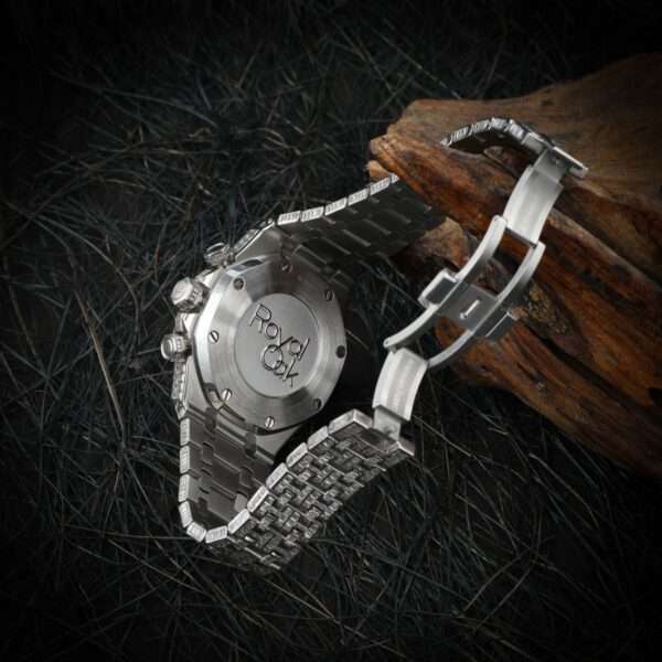 Audemars Piguet Full Iced Out Moissanite Baguette Diamond Men Watch, Stainless Steel All Chronology Working White Gold Plated 42mm Men Watch