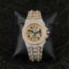 Audemars Piguet Full Iced Out Moissanite Diamond Men Watch, Stainless Steel All Chronology Working 2 Tone Gold Plated 42 mm  Men Watch