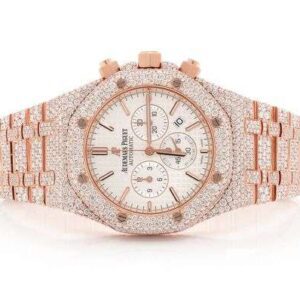 7f3a85625f91e7d0ed0f5a438d08214f Audemars Piguet Full Iced Out Moissanite Diamond Men Watch, Stainless Steel White Gold Plated All Chronograph Working 42mm Men Watch