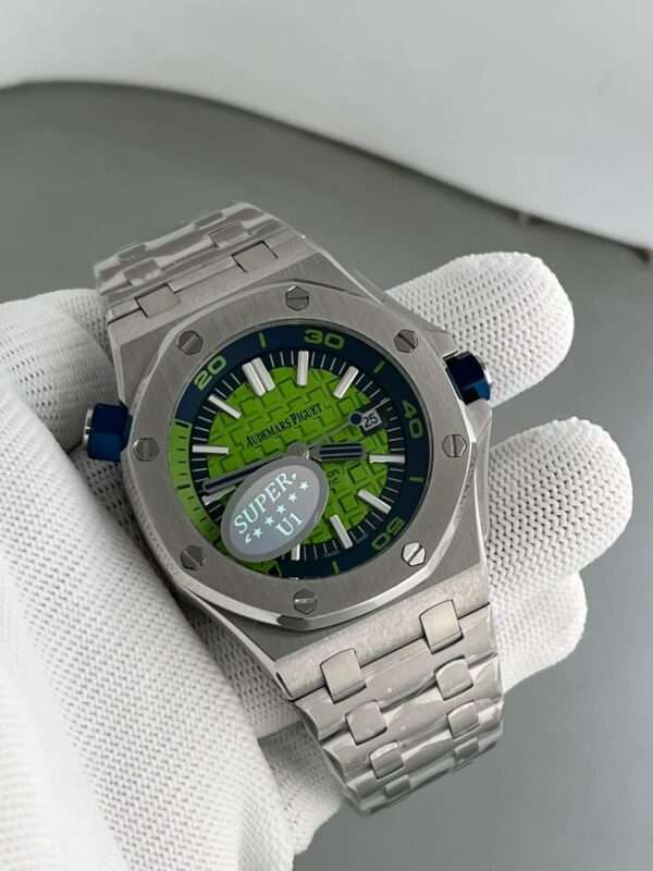 IMG-20220802-WA0007 Audemars Piguet Stainless Steel Plated Fully Automatic Watch, Stainless Steel Green Dial Birthday Gift Watch For Him