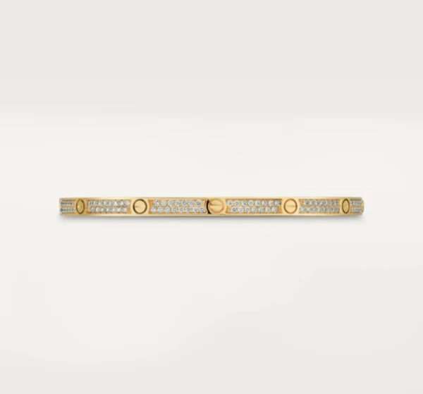 IMG_20221020_140255 Round Moissanite Diamond Cartier LOVE Bracelet, Sterling Silver 14K Plated Gold Diamond Bracelet For Birthday Gift, Unisex Iced Out Moissanite Diamond Bracelet