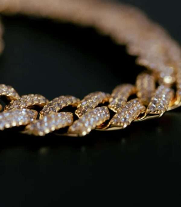 IMG_20221020_140939 10mm Moissanite Diamond Cuban Link Bracelet, High Quality Cuban Link Chain Bracelet, Moissanite Diamond Bracelet, Stacking Bracelets, Pave Cuban Chain Bracelet