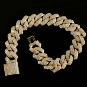 IMG_20221020_141310 10mm Moissanite Diamond Cuban Link Bracelet, High Quality Cuban Link Chain Bracelet, Moissanite Diamond Bracelet, Stacking Bracelets, Pave Cuban Chain Bracelet