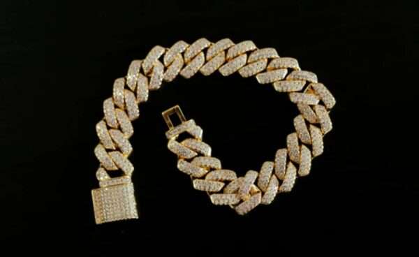 IMG_20221020_141310 10mm Moissanite Diamond Cuban Link Bracelet, High Quality Cuban Link Chain Bracelet, Moissanite Diamond Bracelet, Stacking Bracelets, Pave Cuban Chain Bracelet