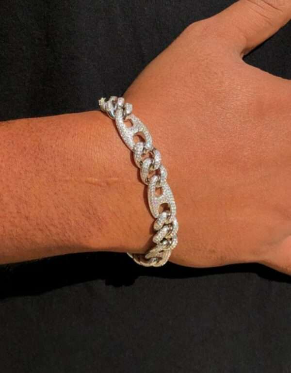 IMG_20221020_141344 12mm Moissanite Diamond Cuban Link Bracelet, High Quality Cuban Link Chain Bracelet, Moissanite Diamond Bracelet, Stacking Bracelets, Pave Cuban Chain Bracelet