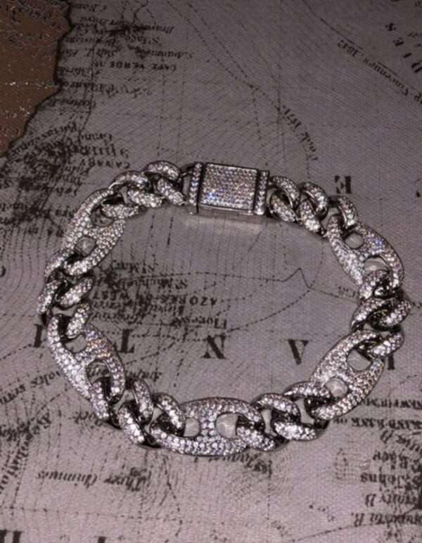 IMG_20221020_141434 12mm Moissanite Diamond Cuban Link Bracelet, High Quality Cuban Link Chain Bracelet, Moissanite Diamond Bracelet, Stacking Bracelets, Pave Cuban Chain Bracelet