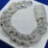 IMG_20221020_141825 16mm Men's Figaro Miami Cuban Link Chain Round Moissanite Diamond Bracelet,14k White & Yellow Gold 5X Layered Two tone Bling Bracelet, Moissanite Diamond Bracelet, Iced Out Moissanite Diamond Bracelet