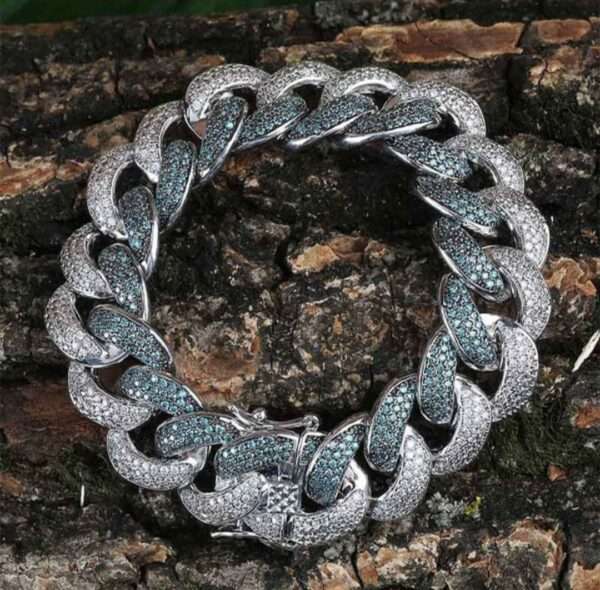 IMG_20221020_142803 16mm Moissanite Diamond Cuban Link Bracelet, High Quality Cuban Link Chain Bracelet, Moissanite Diamond Bracelet, Stacking Bracelets, Pave Cuban Chain Bracelet