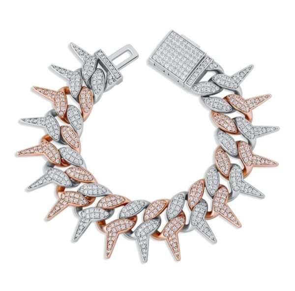 16mm Moissanite Diamond Cuban Link Bracelet, High Quality Cuban Link Chain Bracelet, Moissanite Diamond Bracelet, Stacking Bracelets, Pave Cuban Chain Bracelet