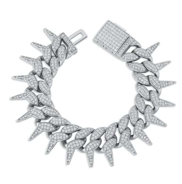 16mm Moissanite Diamond Cuban Link Bracelet, High Quality Cuban Link Chain Bracelet, Moissanite Diamond Bracelet, Stacking Bracelets, Pave Cuban Chain Bracelet