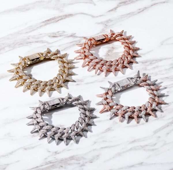 16mm Moissanite Diamond Cuban Link Bracelet, High Quality Cuban Link Chain Bracelet, Moissanite Diamond Bracelet, Stacking Bracelets, Pave Cuban Chain Bracelet