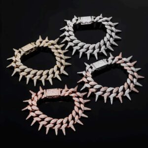 16mm Moissanite Diamond Cuban Link Bracelet, High Quality Cuban Link Chain Bracelet, Moissanite Diamond Bracelet, Stacking Bracelets, Pave Cuban Chain Bracelet