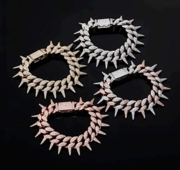 16mm Moissanite Diamond Cuban Link Bracelet, High Quality Cuban Link Chain Bracelet, Moissanite Diamond Bracelet, Stacking Bracelets, Pave Cuban Chain Bracelet