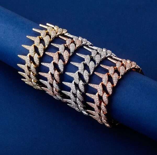 16mm Moissanite Diamond Cuban Link Bracelet, High Quality Cuban Link Chain Bracelet, Moissanite Diamond Bracelet, Stacking Bracelets, Pave Cuban Chain Bracelet