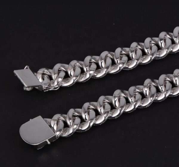 18mm Moissanite Diamond Cuban Link Bracelet, High Quality Cuban Link Chain Bracelet, Moissanite Diamond Bracelet, Stacking Bracelets, Pave Cuban Chain Bracelet