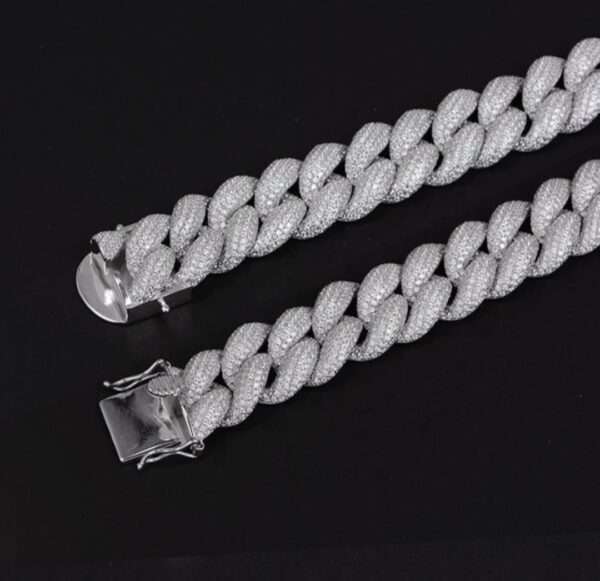 18mm Moissanite Diamond Cuban Link Bracelet, High Quality Cuban Link Chain Bracelet, Moissanite Diamond Bracelet, Stacking Bracelets, Pave Cuban Chain Bracelet