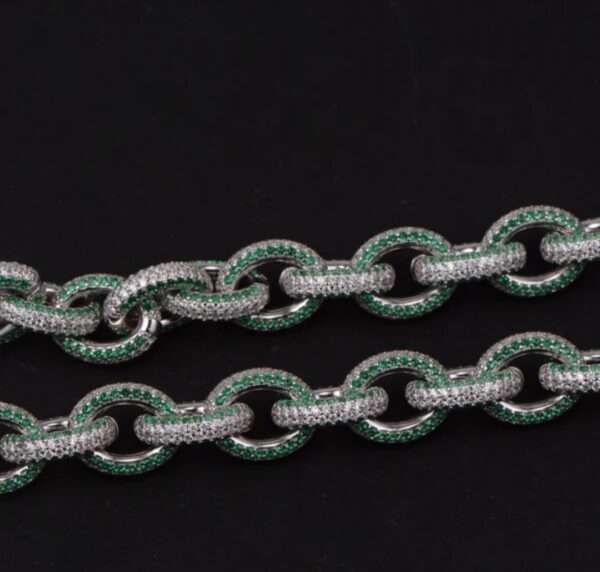 12mm Moissanite Diamond Twisted Cuban Link Bracelet, High Quality Cuban Link Chain Bracelet, Moissanite Diamond Bracelet, Stacking Bracelets, Pave Cuban Chain Bracelet