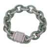 12mm Moissanite Diamond Twisted Cuban Link Bracelet, High Quality Cuban Link Chain Bracelet, Moissanite Diamond Bracelet, Stacking Bracelets, Pave Cuban Chain Bracelet
