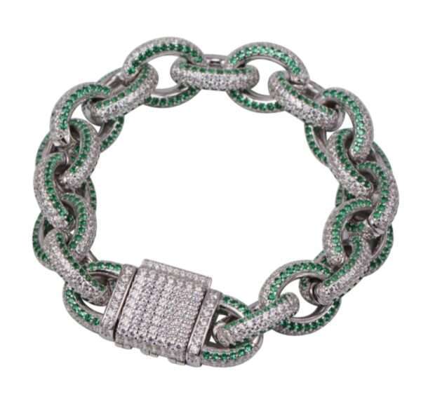 12mm Moissanite Diamond Twisted Cuban Link Bracelet, High Quality Cuban Link Chain Bracelet, Moissanite Diamond Bracelet, Stacking Bracelets, Pave Cuban Chain Bracelet