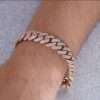 12mm Moissanite Diamond Cuban Link Bracelet, High Quality Cuban Link Chain Bracelet, Moissanite Diamond Bracelet, Stacking Bracelets, Pave Cuban Chain Bracelet