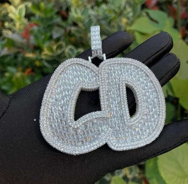 NEW CUSTOM | Luxury Personalized Big Baguette Name Letter Iced Out Diamond Custom | Hip Hop Jewelry, Customized Name Necklace | Custom Gift