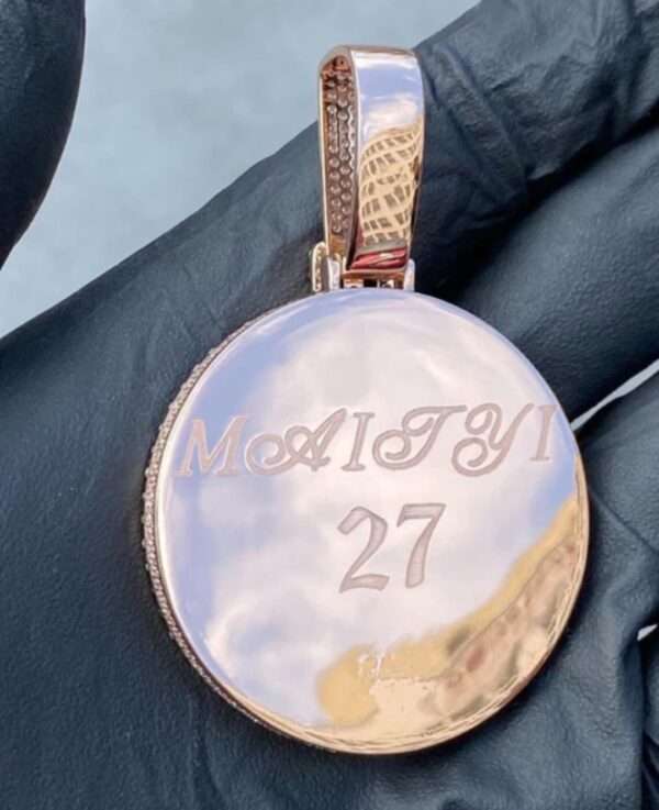 Custom Number Letter Pendant Hip Hop Pendant, Iced Out Moissanite Diamond , Hip Hop Jewelry, Men Jewelry, Gift for Men 14K Rose Gold Over