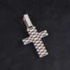 Iced Link Cross Pendant in 925 Sterling Silver For Men Tennis pendant iced out pendant hip hop pendant Silver Pendant