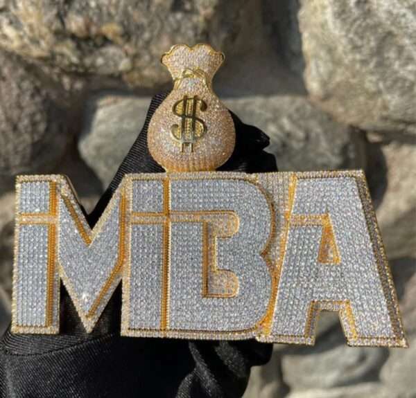 IMG_20221020_153504 - Copy - Copy Money Bag Bail Prong Setting Personalized Pendant, Custom Chain, Mens Jewelry, Gift For Him, Iced Out Diamond Pendant For Men Gifts