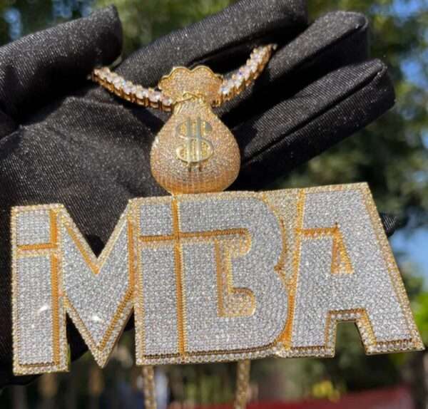 IMG_20221020_153517 - Copy - Copy Money Bag Bail Prong Setting Personalized Pendant, Custom Chain, Mens Jewelry, Gift For Him, Iced Out Diamond Pendant For Men Gifts