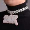 IMG_20221020_153906 - Copy Luxury Design Customized Name Two Layers Iced Out Number Pendant, Hip Hop Jewelry , Name Necklace For Man , Customizable Numbers For Man
