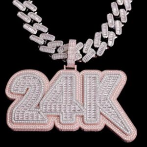 Luxury Design Customized Name Two Layers Iced Out Number Pendant, Hip Hop Jewelry , Name Necklace For Man , Customizable Numbers For Man