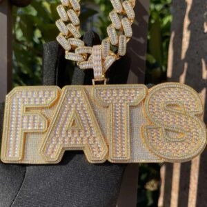 Baguette & Round Moissanite Diamond Customized Name Plates Necklace, Iced Out Personalized Pendant, Custom Name Necklace, Hip Hop Moissanite Diamond Jewelry , Men's Diamond Jewelry, Gift For Him