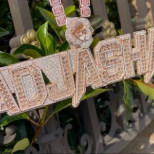 IMG_20221020_154726 Baguette & Round Moissanite Diamond Customized Name Plates Necklace, Iced Out Personalized Pendant, Custom Name Necklace, Hip Hop Moissanite Diamond Jewelry , Men's Diamond Jewelry, Gift For Him