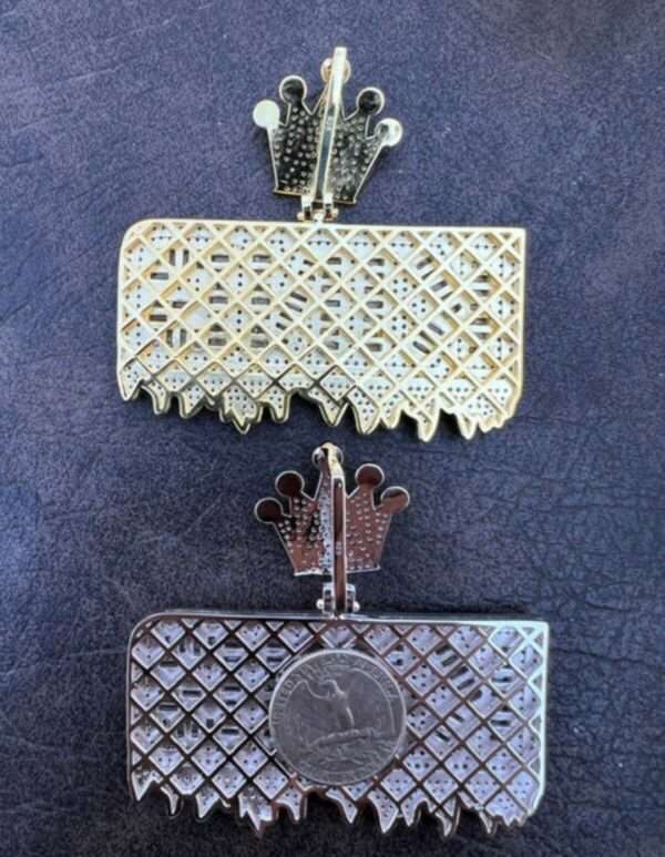 IMG_20221020_160539 Round VVS Moissanite Diamond Customized Letter Money Bag Hip Hop Pendant, 925 Silver Gold Glows In Dark RICH Money Bag Birthday Gift Pendant