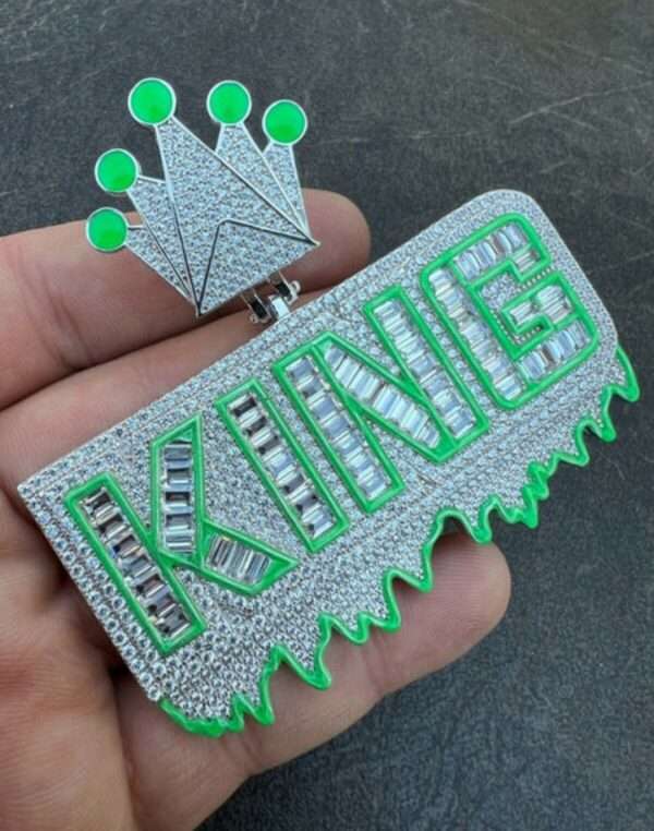 IMG_20221020_160609 Round VVS Moissanite Diamond Customized Letter Money Bag Hip Hop Pendant, 925 Silver Gold Glows In Dark RICH Money Bag Birthday Gift Pendant