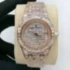 Audemars Piguet Full Iced Out Moissanite Baguette Diamond Men Watch, Stainless Steel Rose Gold Plated 42mm Men Watch