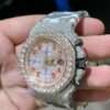 Audemars Piguet Full Iced Out Moissanite Diamond Men Watch,  Army Silicon Band All Chronology Working 42mm Men Watch