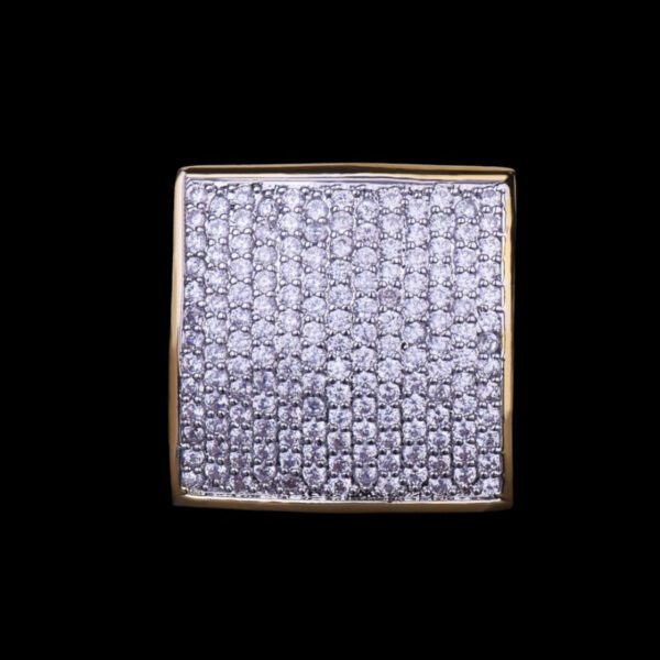 108_900x OVAL SQUARE CUBIC STONE STYLE ICED OUT RING