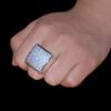 115_900x OVAL SQUARE CUBIC STONE STYLE ICED OUT RING