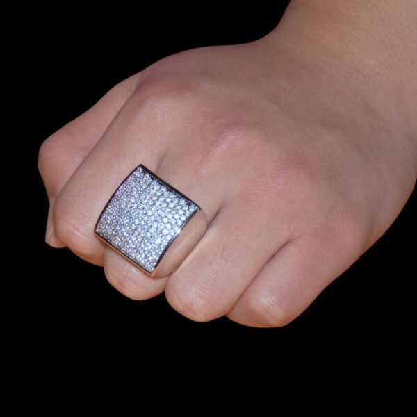 115_900x OVAL SQUARE CUBIC STONE STYLE ICED OUT RING