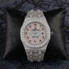 Audemars Piguet Full Iced Out Moissanite Diamond Men Watch, Stainless Steel White Gold Arabic Font Men Watch