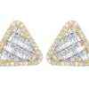 1_076c7a72-aadf-49c0-8e1a-b755c67c57dc_600x600 Baguette & Round Moissanite Diamond Sterling Silver Stud TRIANGLE Diamond Earring, 10K/14K Gold Hip Hp Jewelry For Women, Anniversary Gift For Her