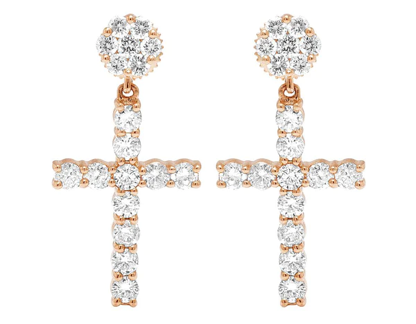1_207d1331-cb18-44fc-92c0-61a59df10e5c_600x600 Round Moissanite Diamond Sterling Silver Stud Diamond CROSS Earring, 10K/14K Gold Hip Jewelry For Women, Anniversary Gift For Her