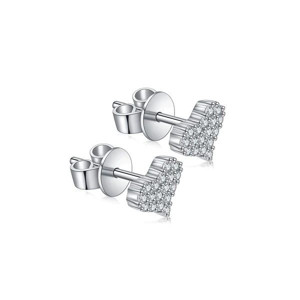 1_8bc527d9-056f-403d-b3ea-cf9bae88b43a_600x600 Round Moissanite Diamond Sterling Silver Stud HEART Diamond Earring, Jewelry For Women, Anniversary Gift For Her