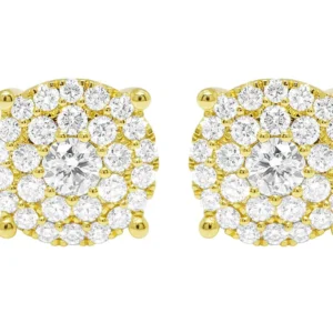 1_8f59a737-ec18-422c-a96d-1510fcc8cb65_600x600 Round Moissanite Diamond Sterling Silver Stud Cluster Diamond Earring, Jewelry For Women, Anniversary Gift For Her