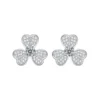 Round Moissanite Diamond Sterling Silver Stud Flower Halo Diamond Earring, Jewelry For Women, Anniversary Gift For Her