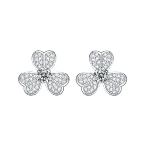 1_b183bbf6-0910-4feb-b564-7d9d4b223a17_600x600 Round Moissanite Diamond Sterling Silver Stud Flower Halo Diamond Earring, Jewelry For Women, Anniversary Gift For Her