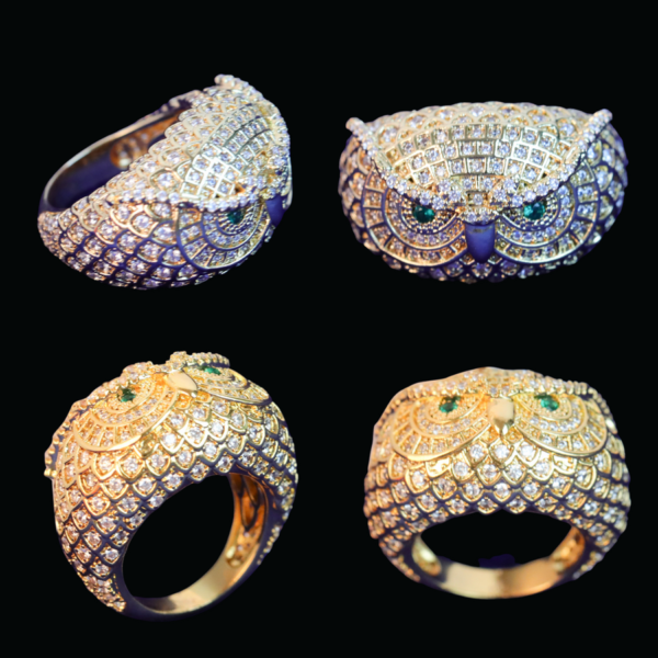 OWL EDITION DESIGN AWARDED ICED OUT RING