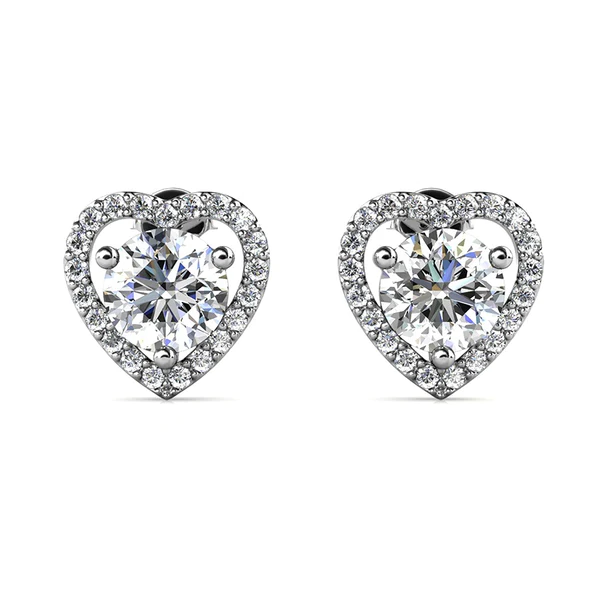 2_1ed012b8-c70d-40e7-9889-d04faf44ac5d_600x600 Round Moissanite Diamond Sterling Silver Stud HEART Diamond Earring, Jewelry For Women, Anniversary Gift For Her