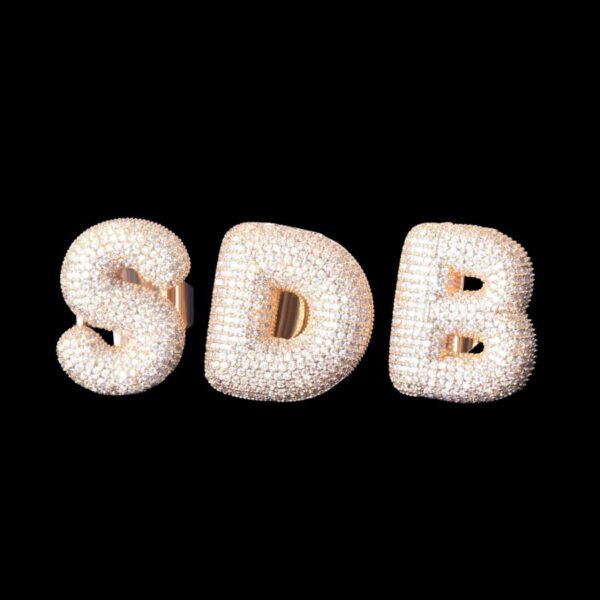 NEW RING  A-Z LETTERS ICED OUT CUSTOM INITIAL CLASSY RING